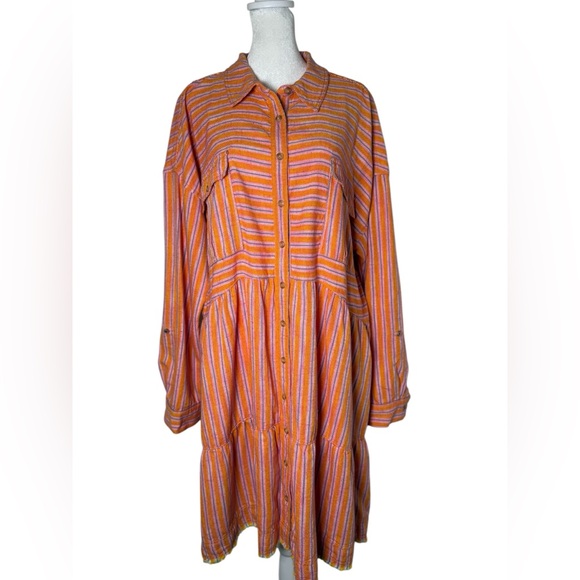 Anthropologie Pilcro Tiered Shirt Dress - Picture 8 of 13